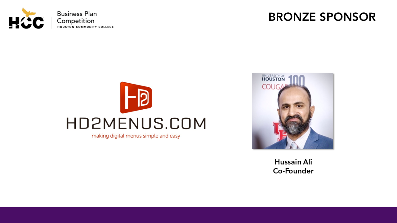 HD2Menus 2025 Business Plan Competition Bronze Sponsor