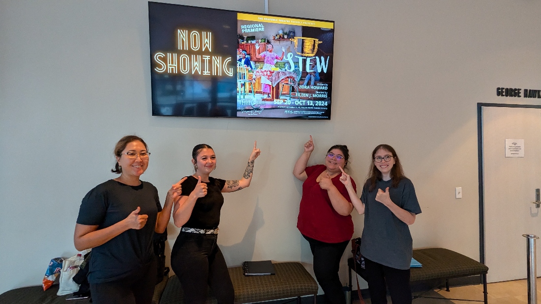 From left to right: Students Nina Belekova, Ashley Busby, Vanessa Parada and Madeline Hensley.