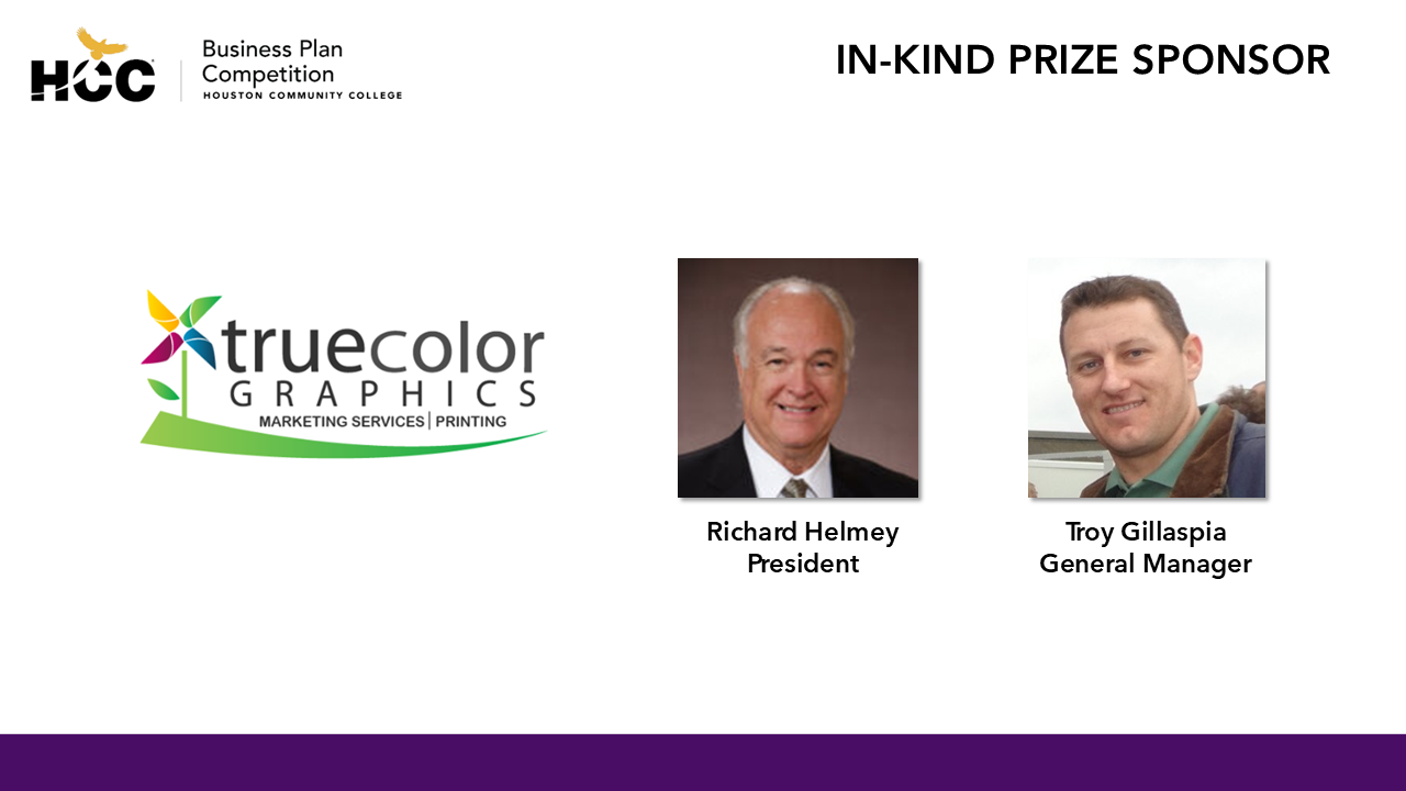 True Color Graphics 2025 Business Plan Competition In-Kind Prize Sponsor